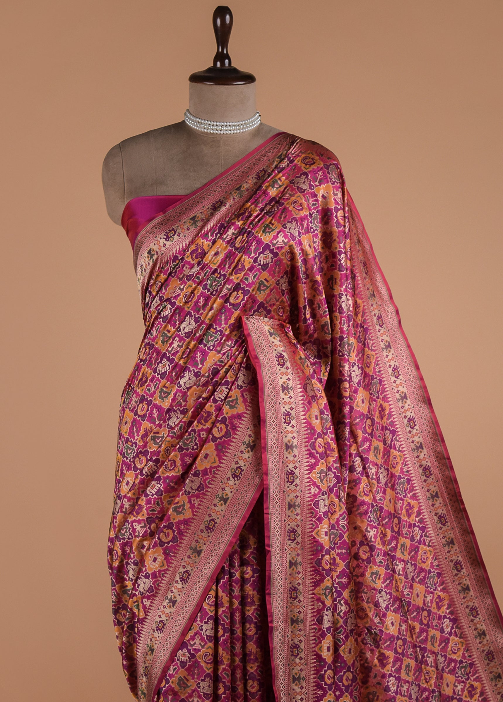 Pink Silk Banarasi Saree