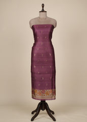 Purple Tussar Dress Material