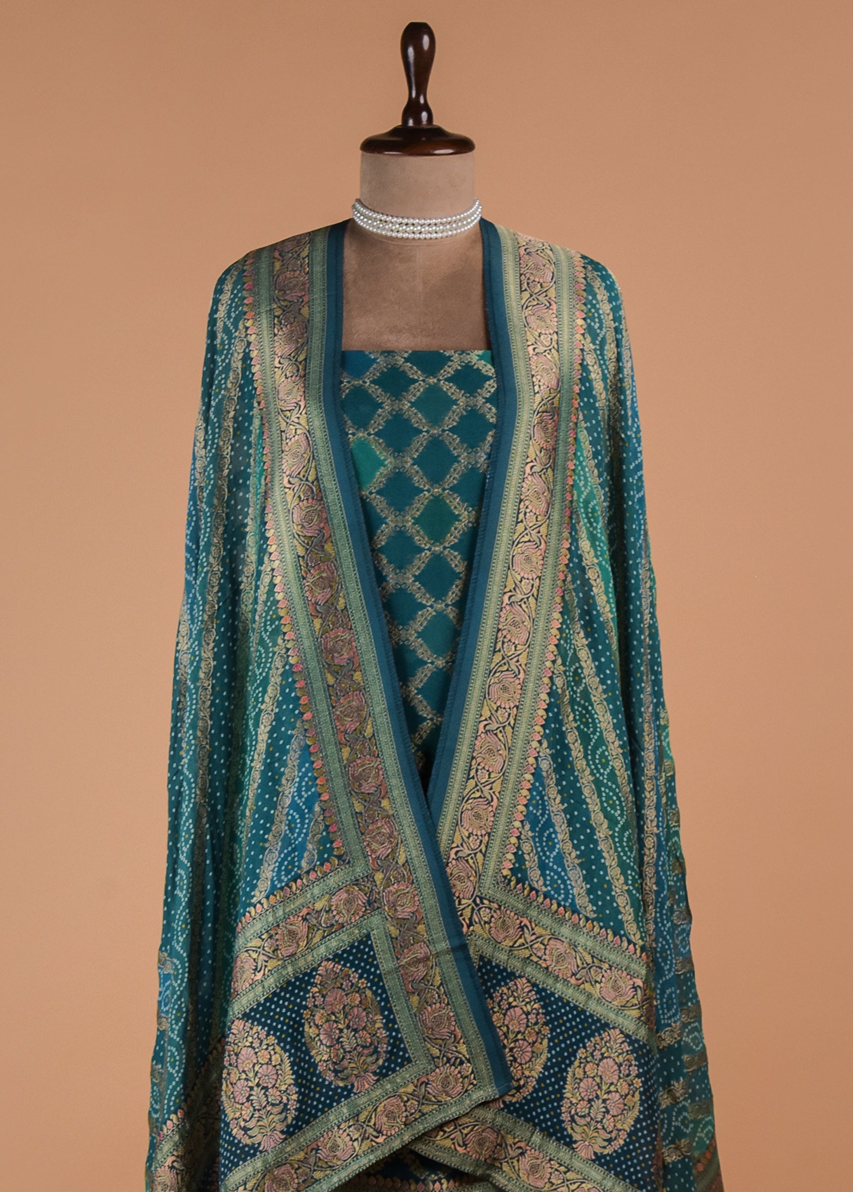 Blue Georgette Dress Material