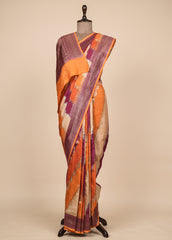 Multicoloured Tissue Georgette Banarasi Saree