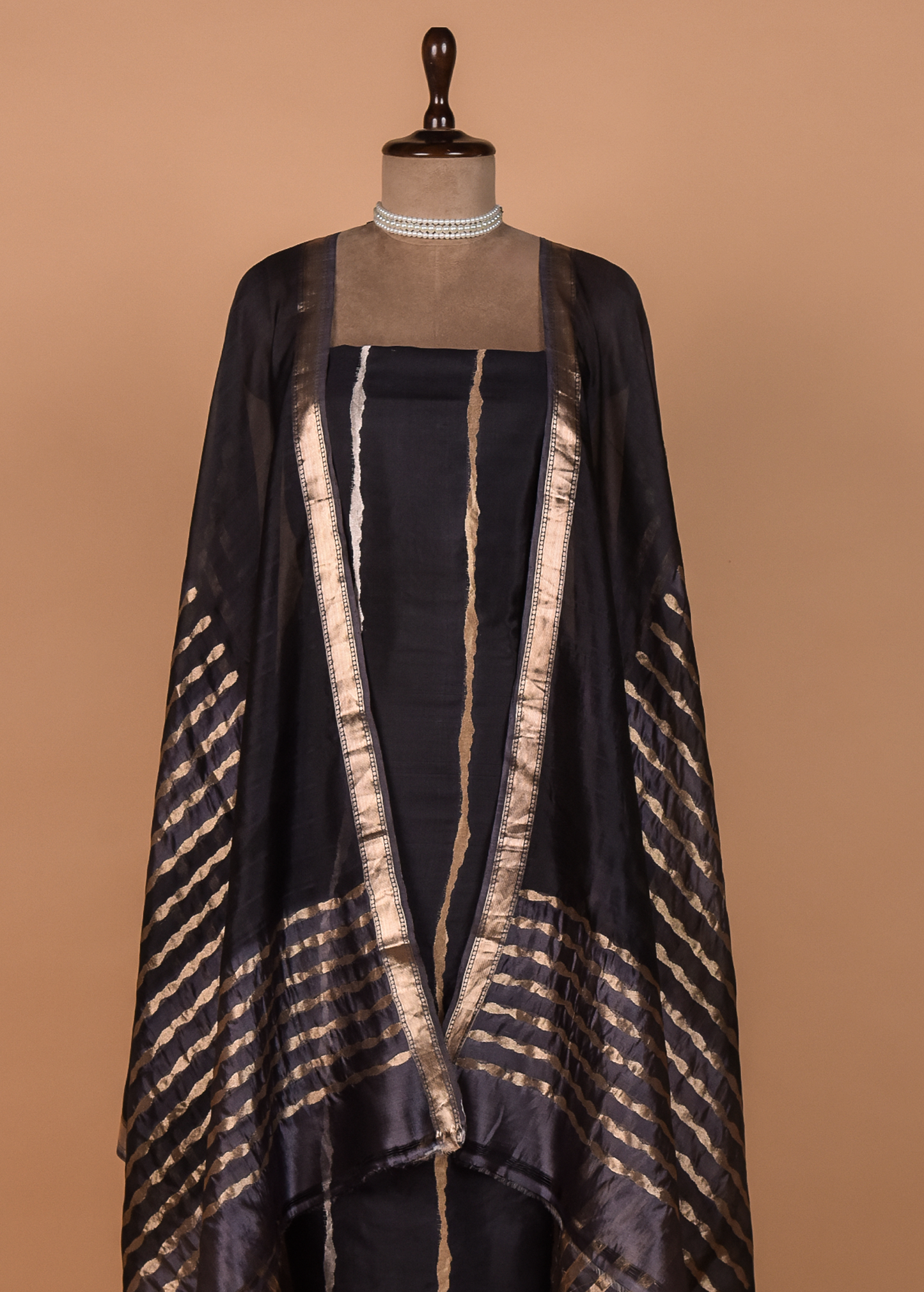 Black Silk Dress Material