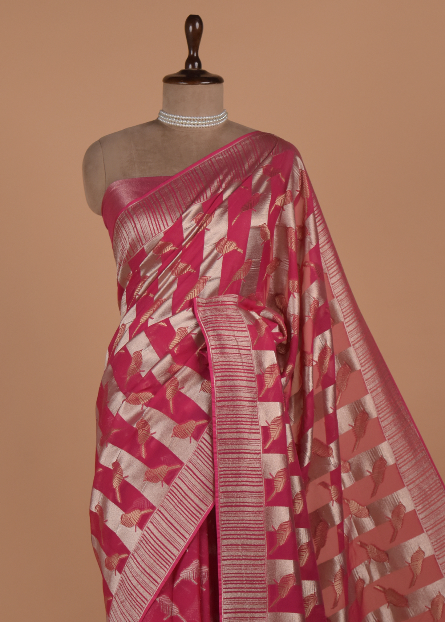 Pink Georgette Banarasi Saree