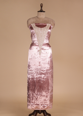 Pink Velvet Dress Material