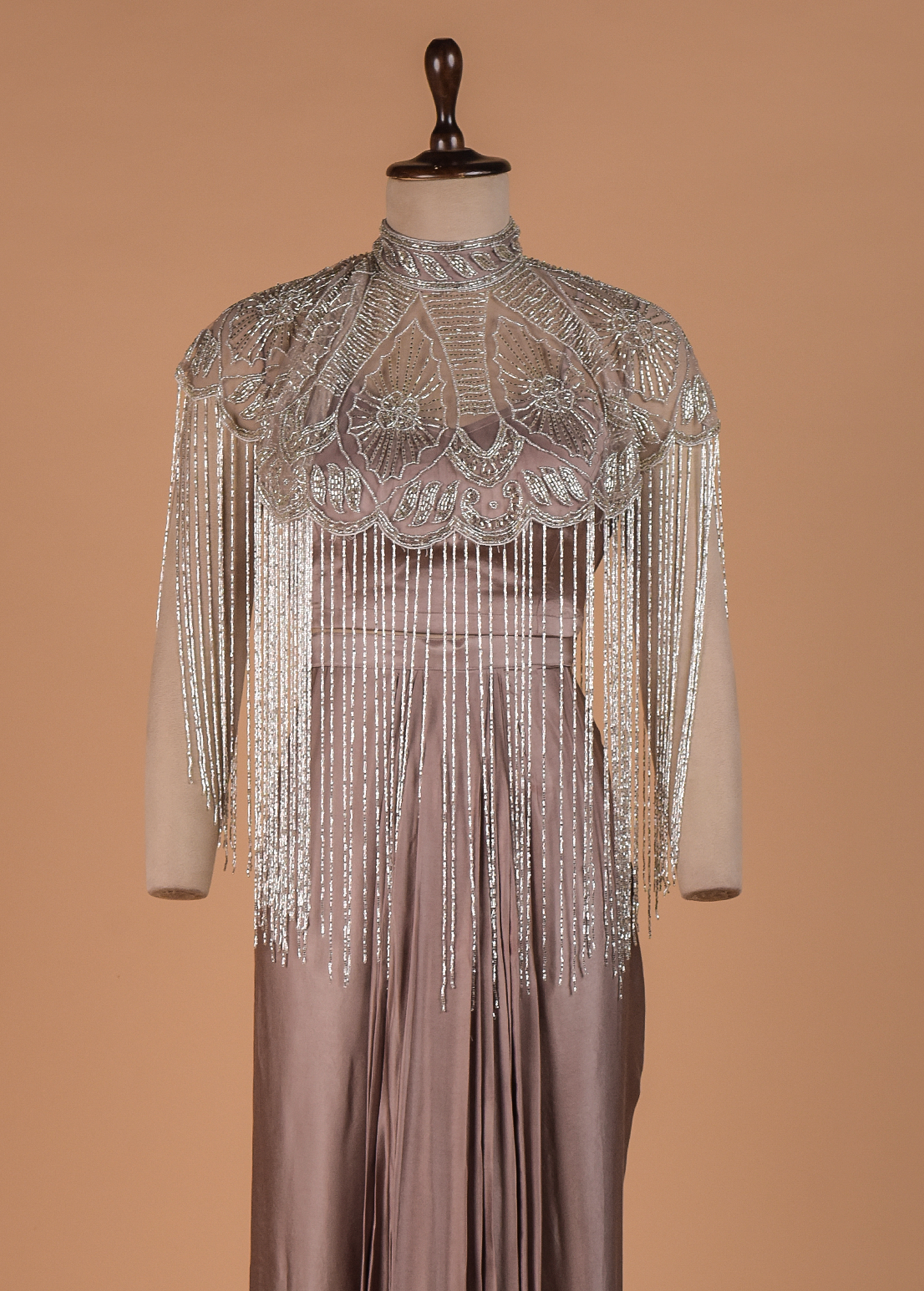 Bronze Satin Readymade Dress