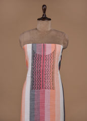 Multicoloured Handloom Cotton Dress Material