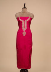 Pink Upada Silk Dress Material