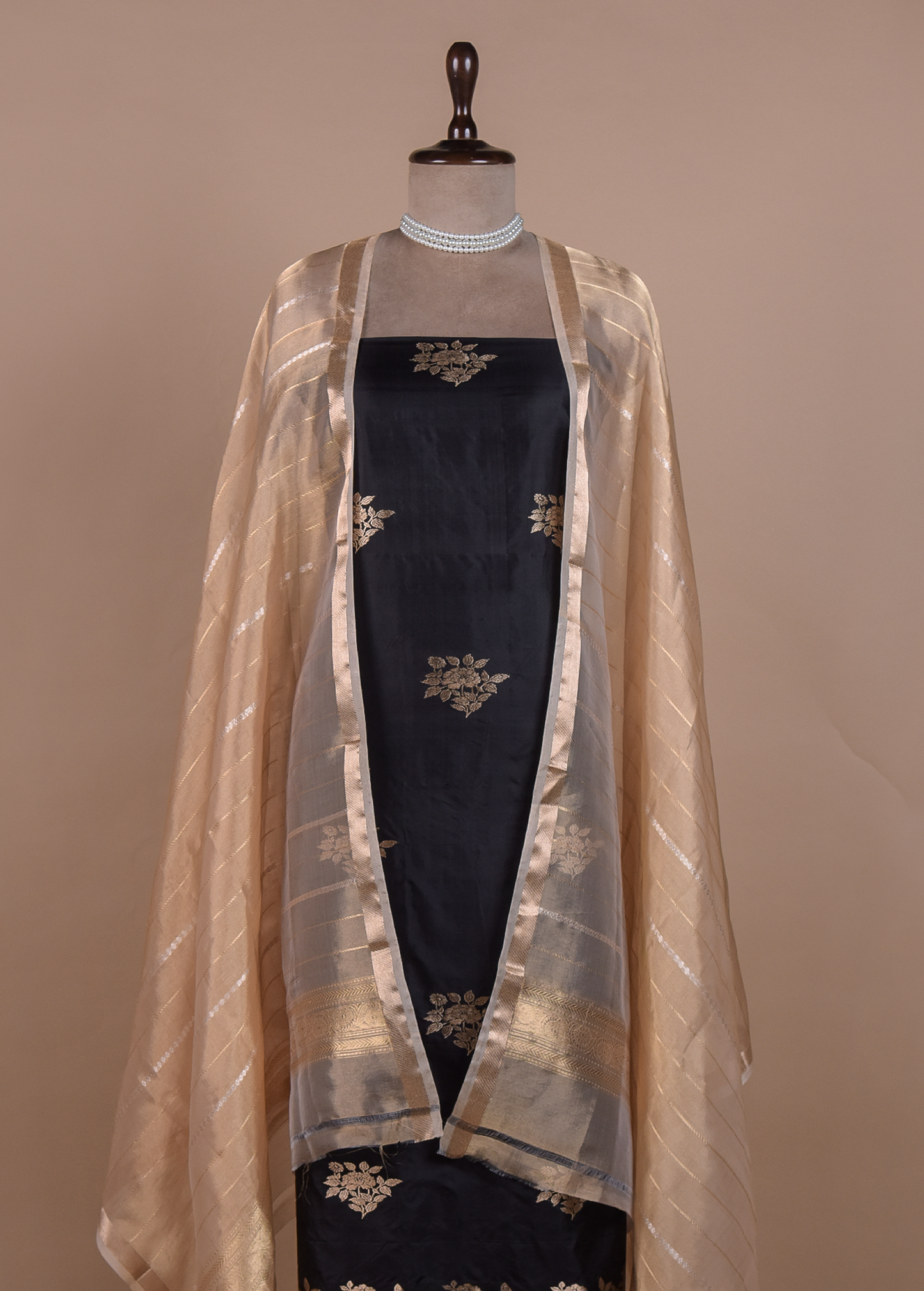 Black Silk Dress Material