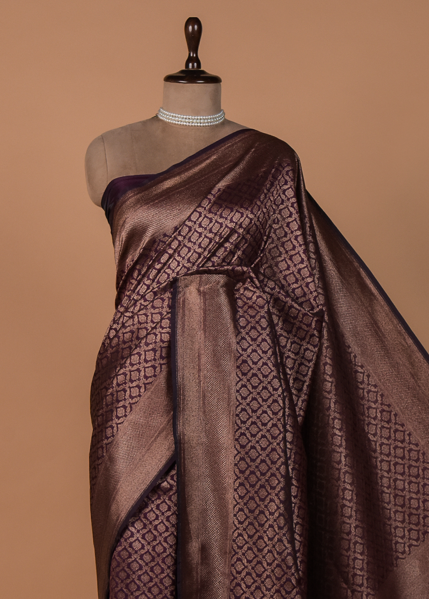 Purple Art Silk Banarasi Saree