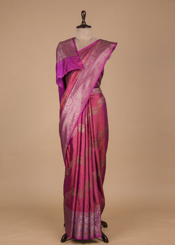 Pink Dupion Silk Banarasi Saree