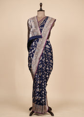 Blue Art Silk Banarasi Saree