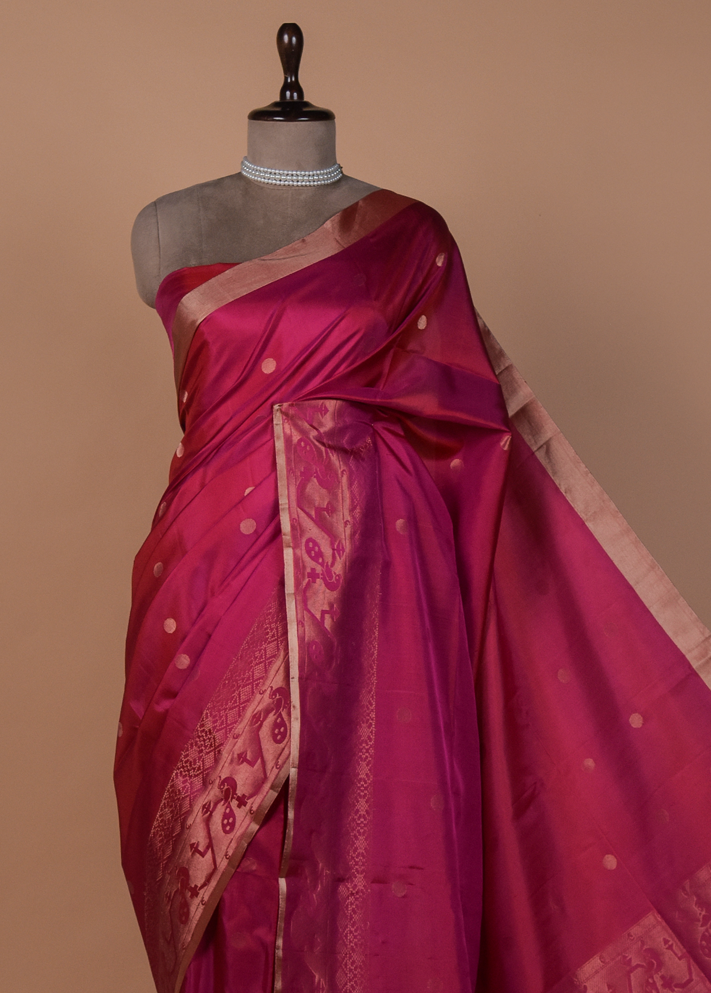 Pink Silk Kanjeevaram Saree