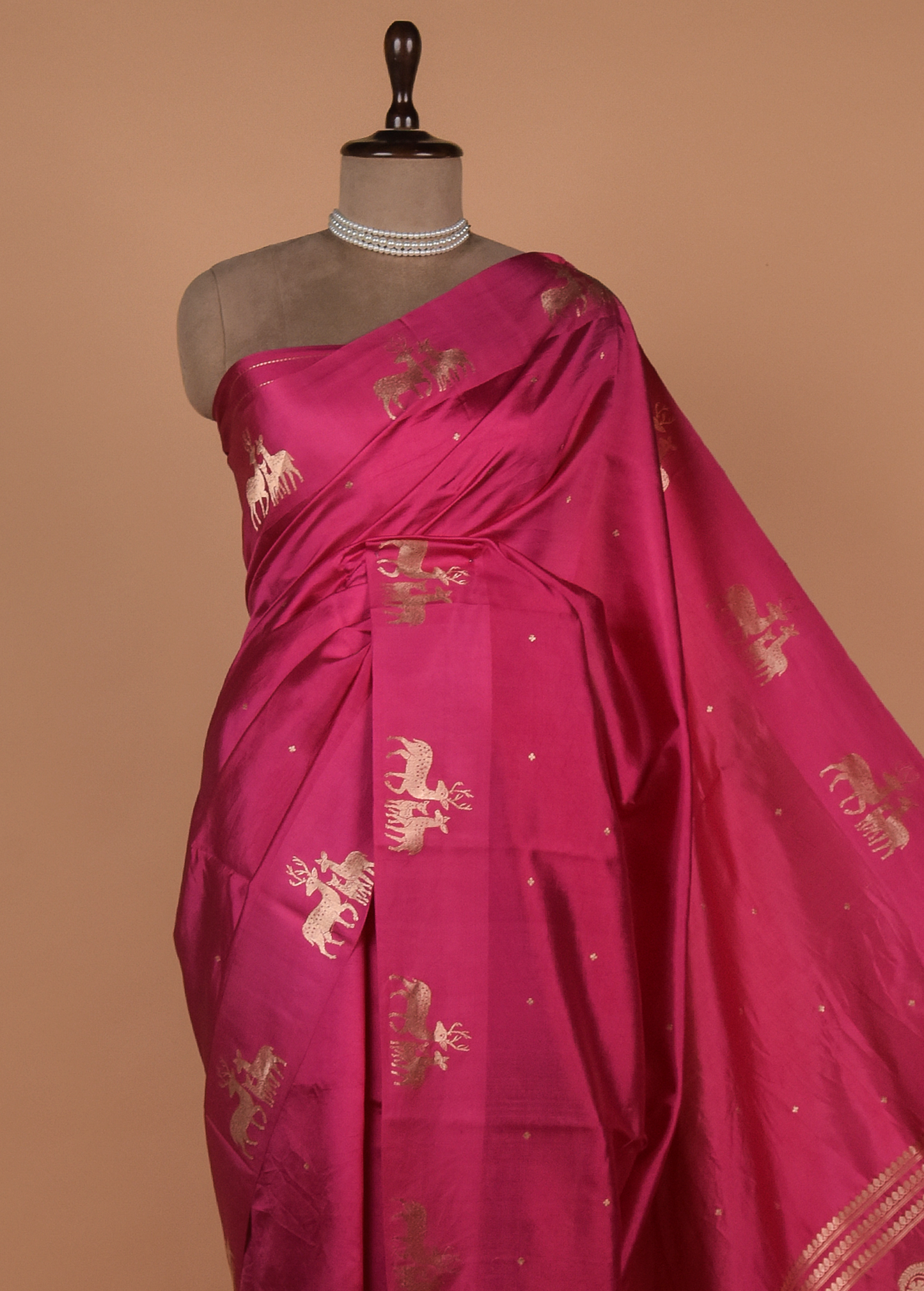 Pink Silk Banarasi Saree