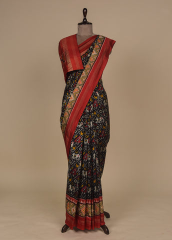 Black Silk Patola Saree