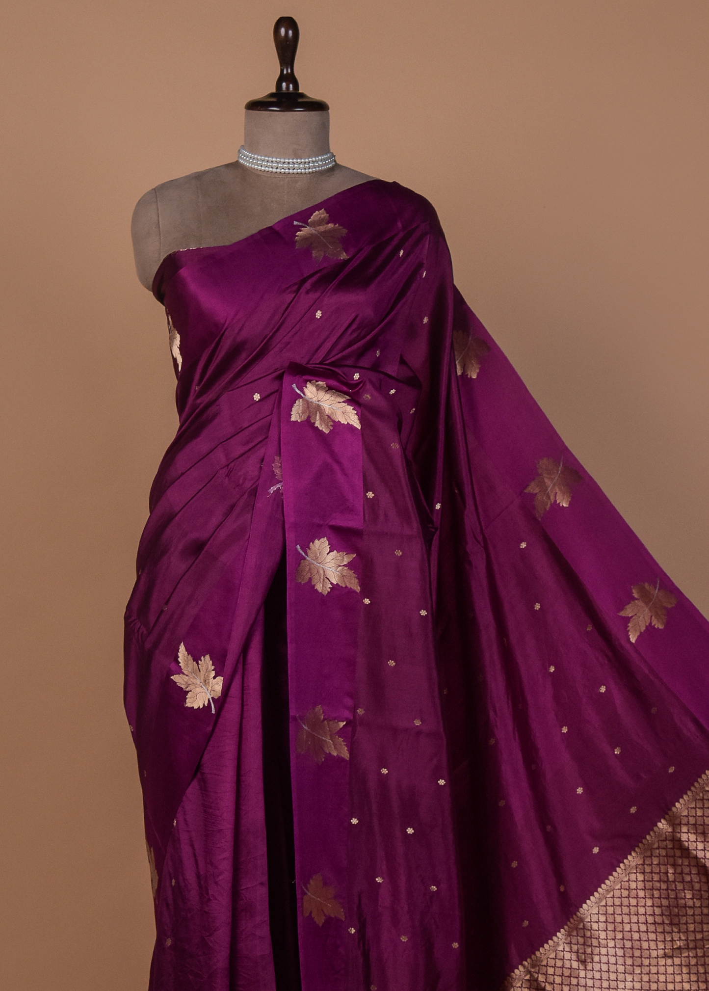 Purple Silk Banarasi Saree