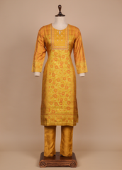 Yellow Tussar Straight Set