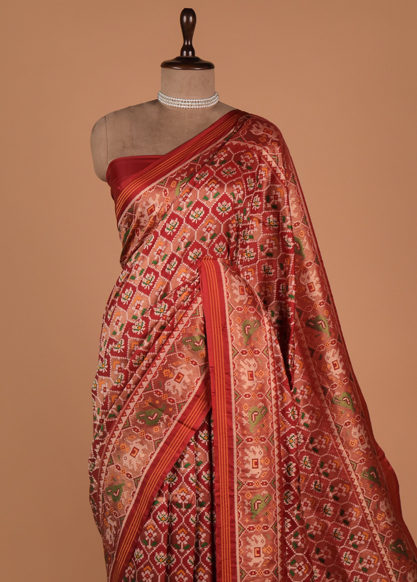 Multicoloured Art Silk Patola Saree