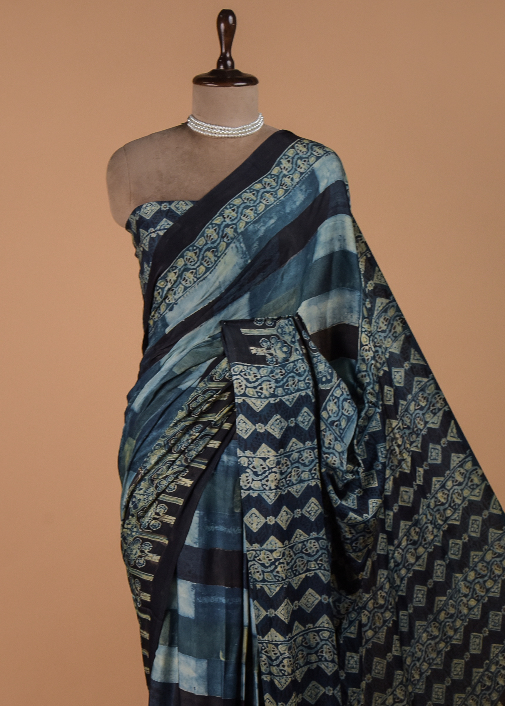 Multicoloured Crepe Printed Saree