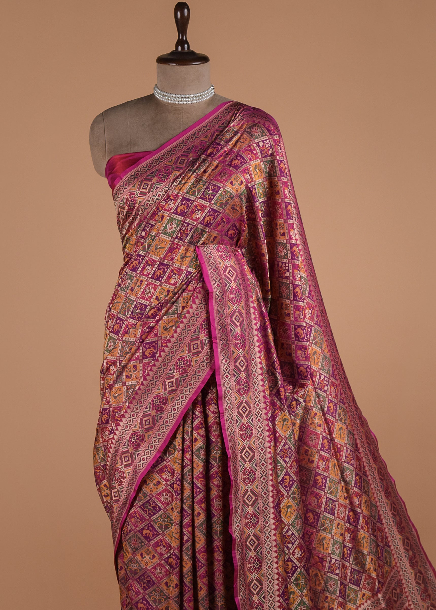 Pink Silk Banarasi Saree