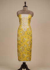 Yellow Cotton Dress Material