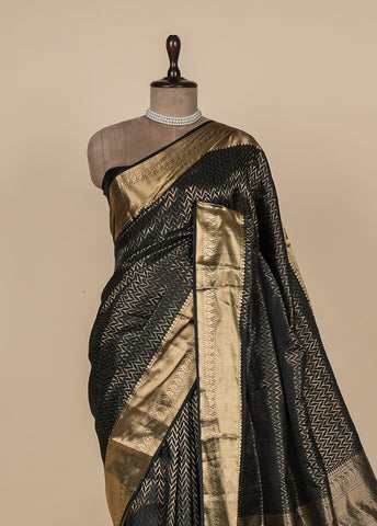 Black Silk Kanjeevaram Saree