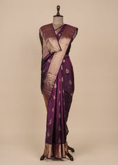 Purple Silk Kanjeevaram Saree