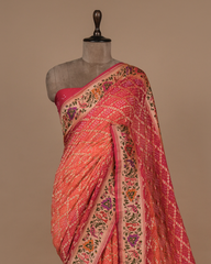 Red Georgette Bandhani Saree