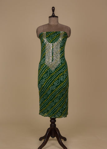 Green Georgette Dress Material