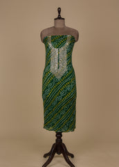 Green Georgette Dress Material