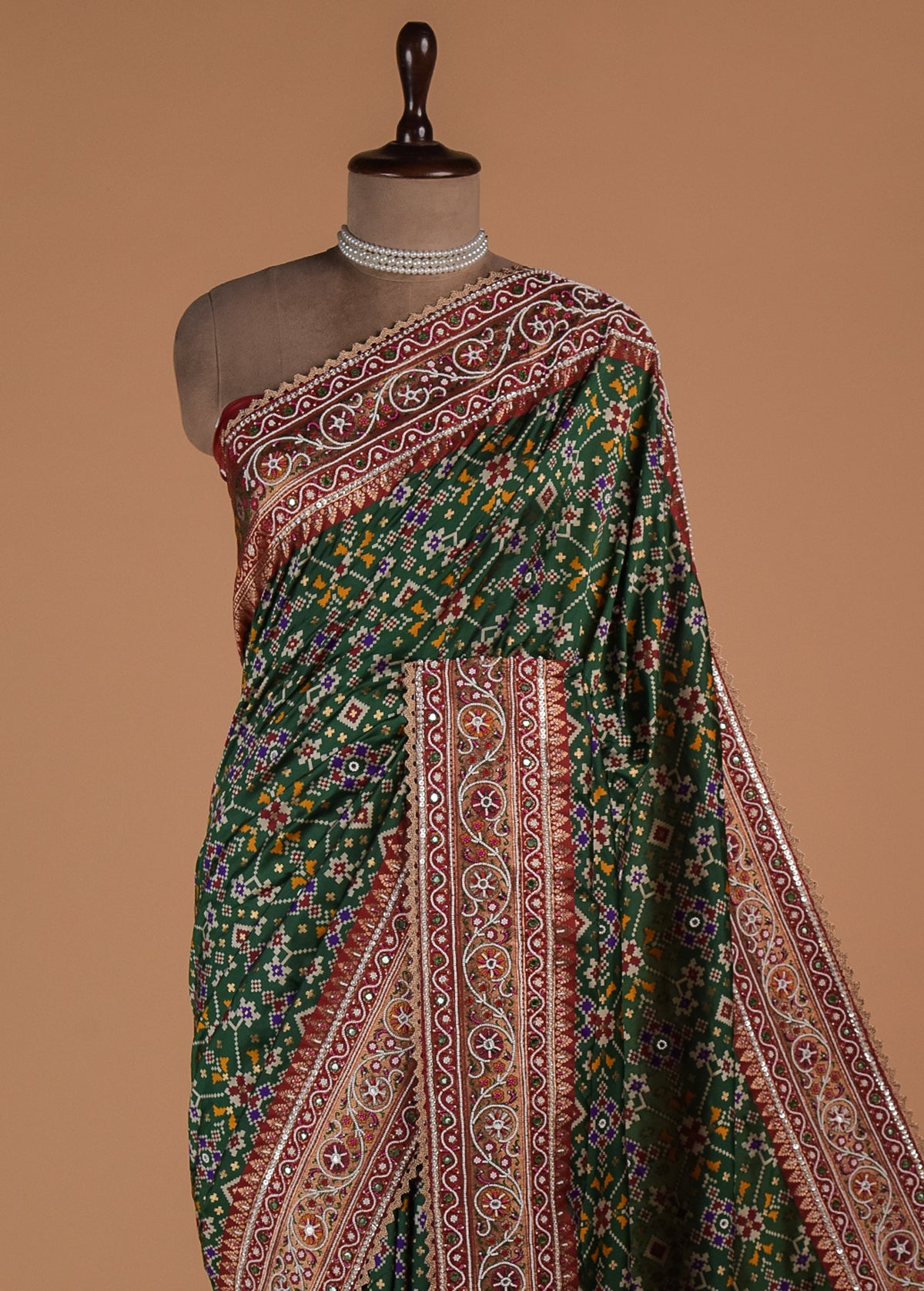 Green Silk Patola Saree