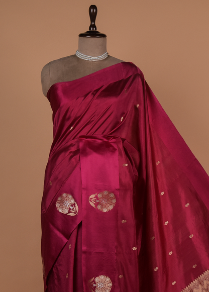 Pink Silk Banarasi Saree