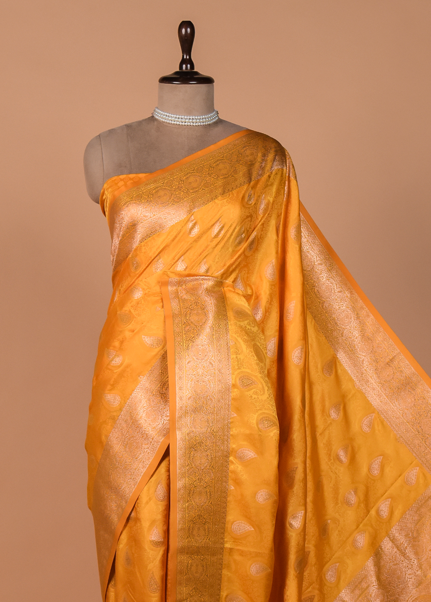 Yellow Art Silk Kanjeevaram Saree