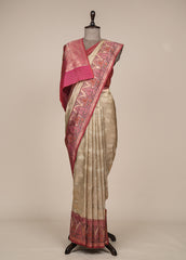 Gold Tissue Silk Banarasi Saree