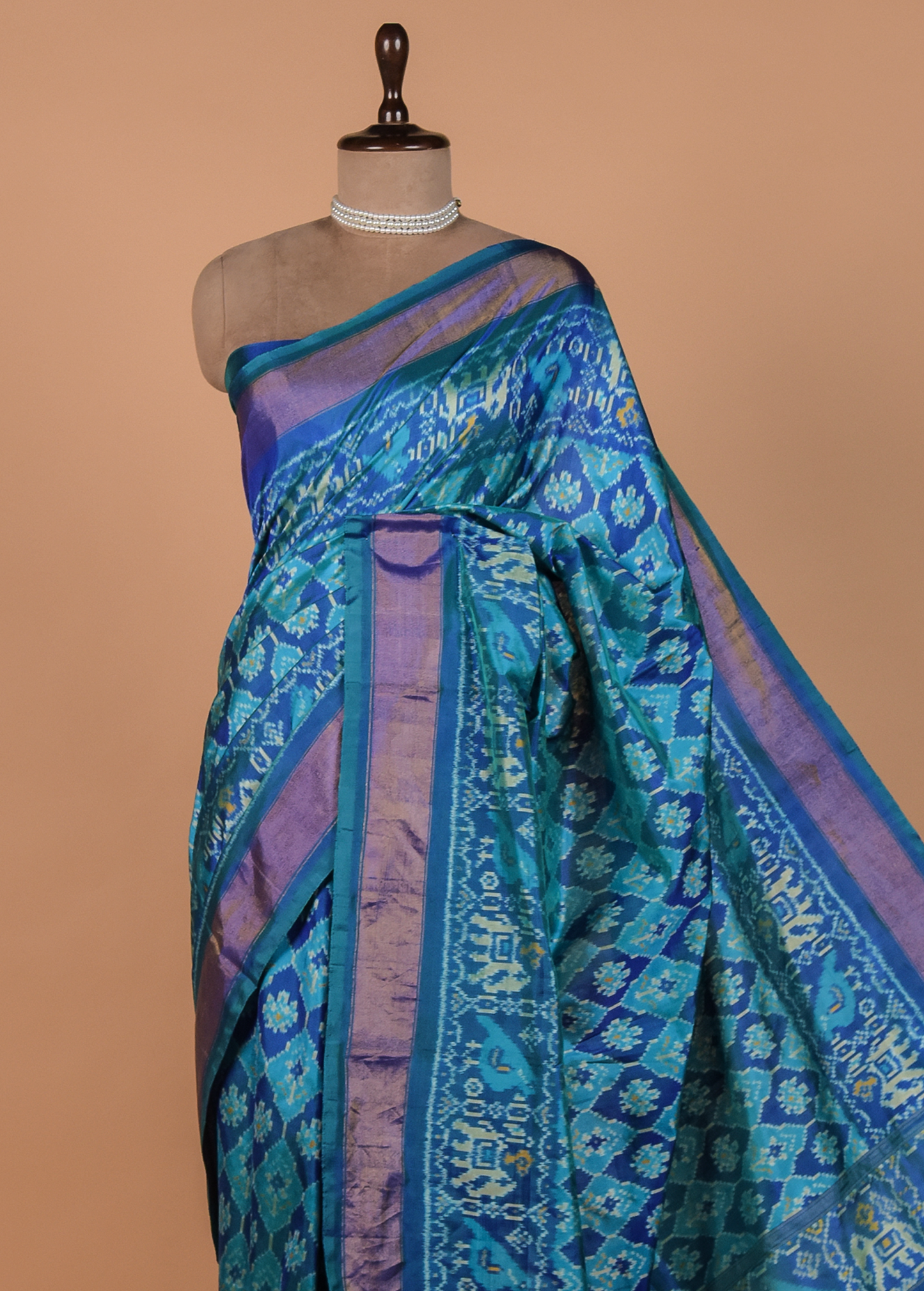 BLUE SILK PATOLA SAREE
