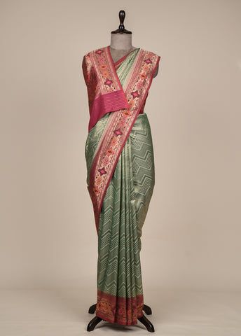 Green Tissue Silk Banarasi Saree