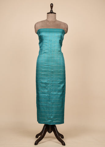 Blue Tussar Dress Material