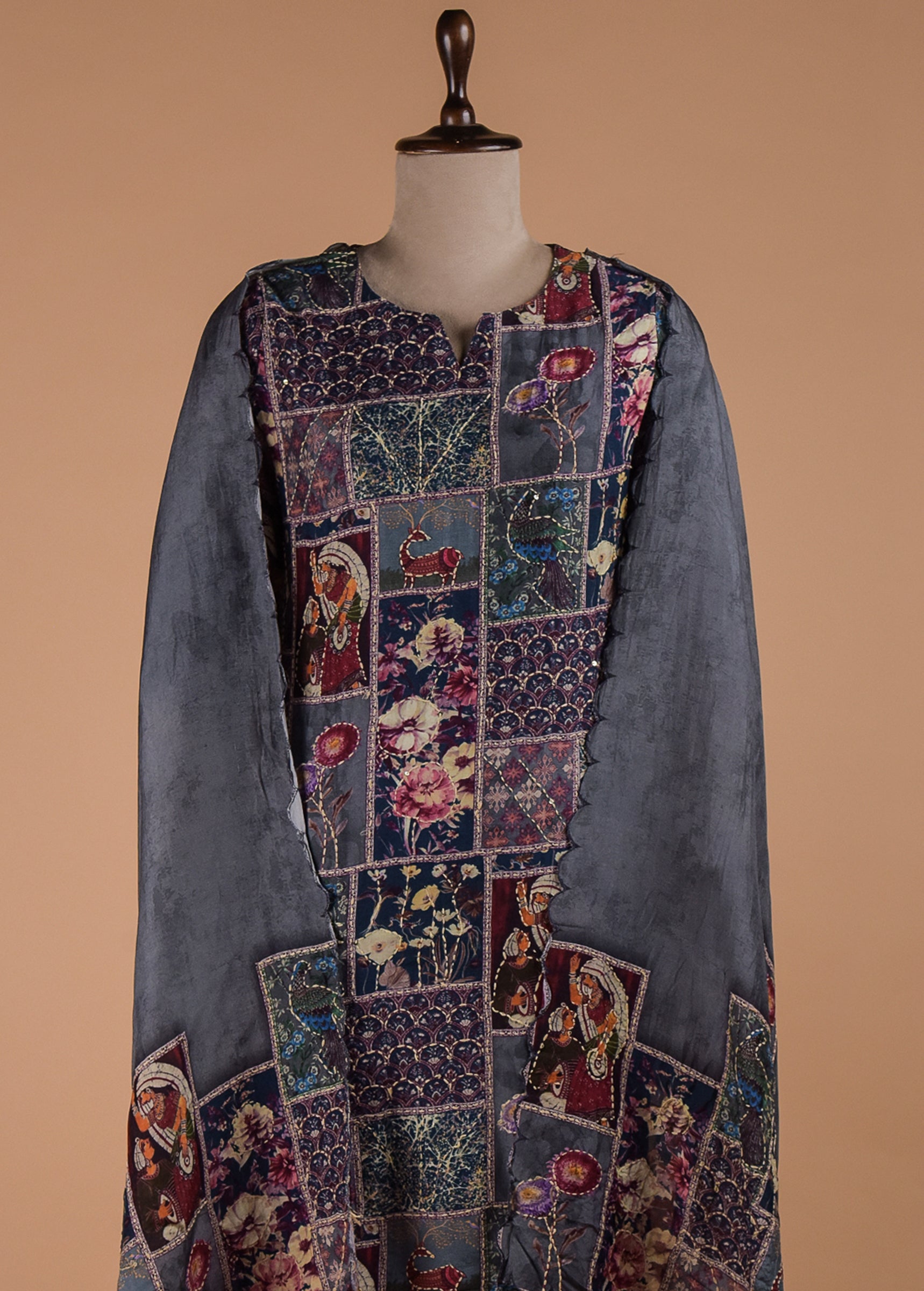 Blue Cotton Straight Set