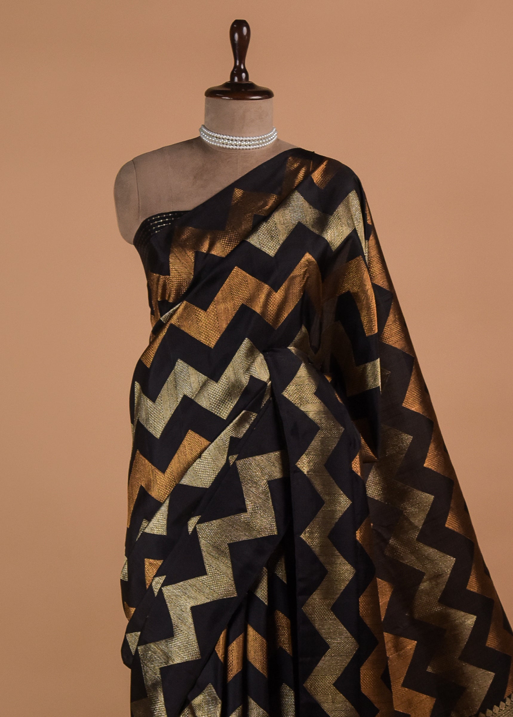 Black Silk Kanjeevram Saree