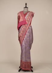 Purple Tissue Silk Banarasi Saree