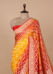 Multicoloured Georgette Bandhani Saree