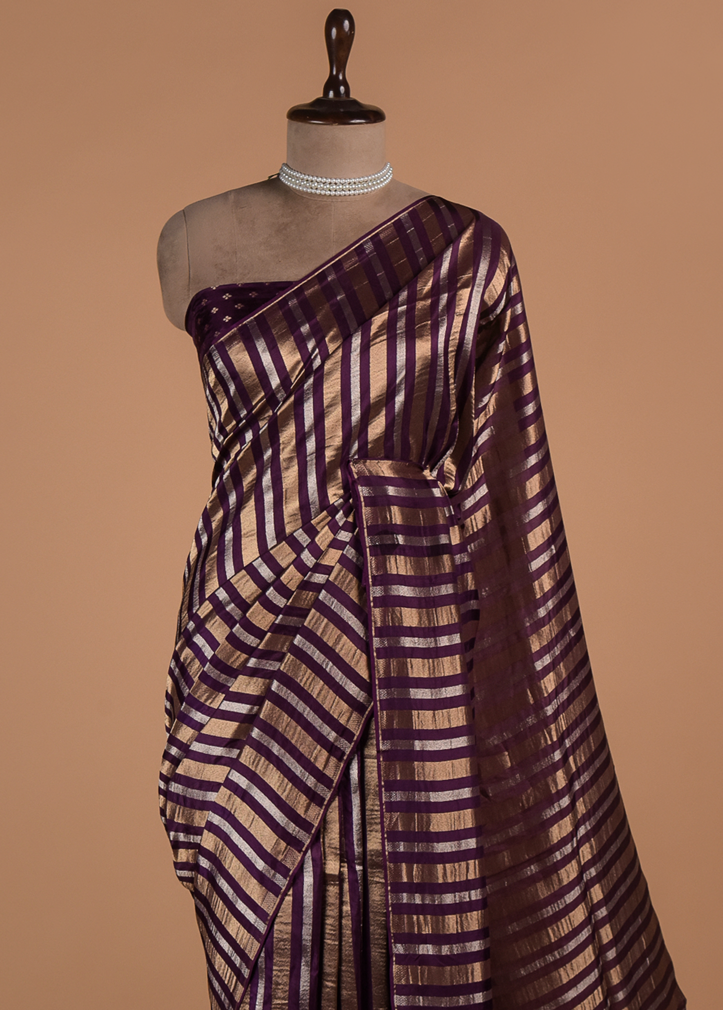 Purple Art Silk Banarasi Saree