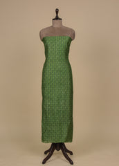 Green Tussar Dress Material