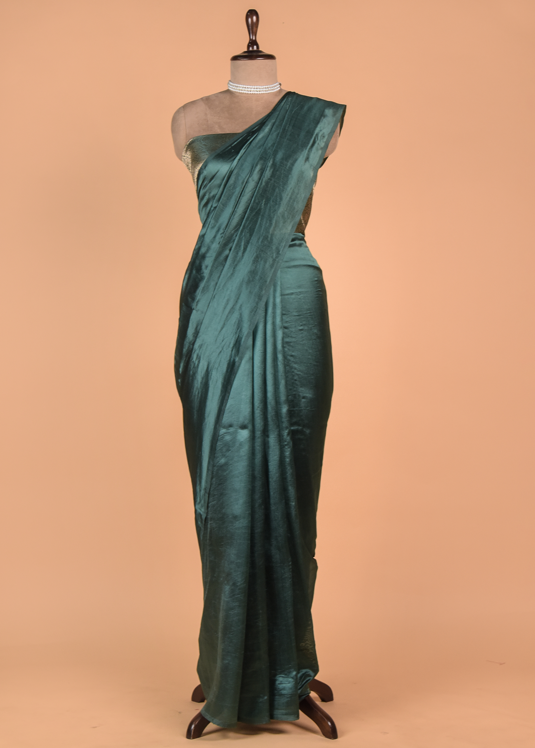 Green Chinia Silk Banarasi Saree