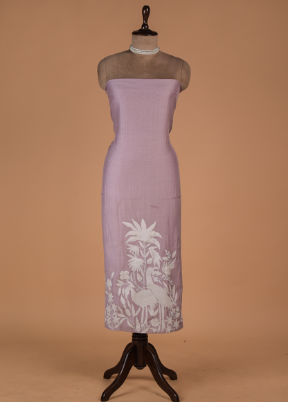 Purple Cotton Dress Material