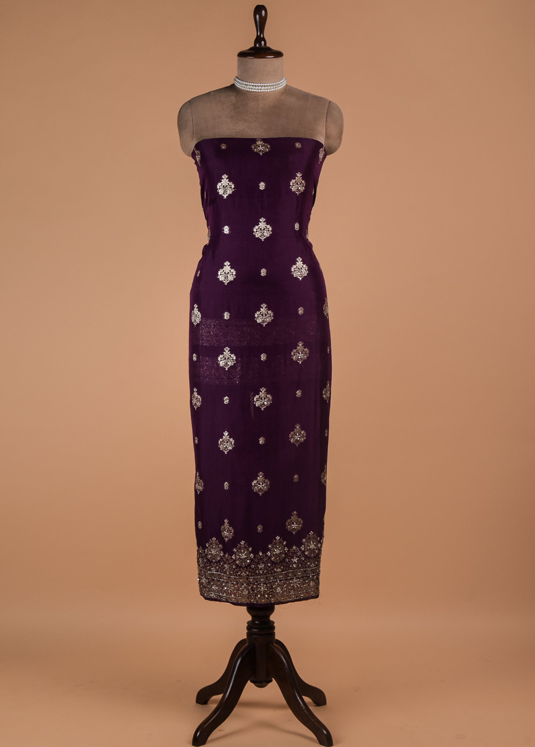 Purple Georgette Dress Material