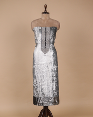 Grey Velvet Dress Material