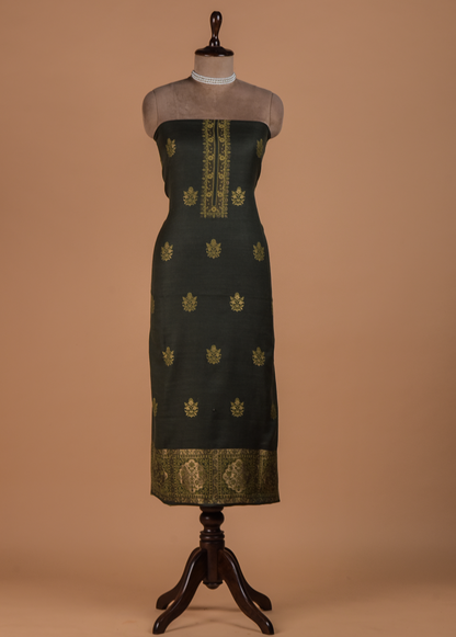 Green Pashmina Dress Material