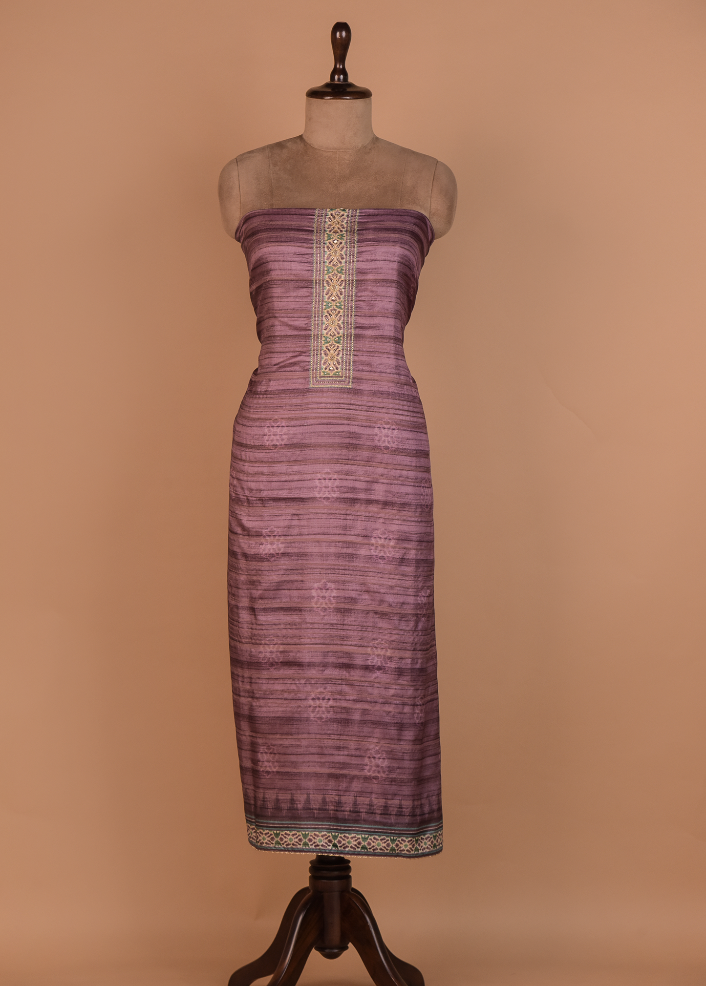 Pink Tussar Dress Material