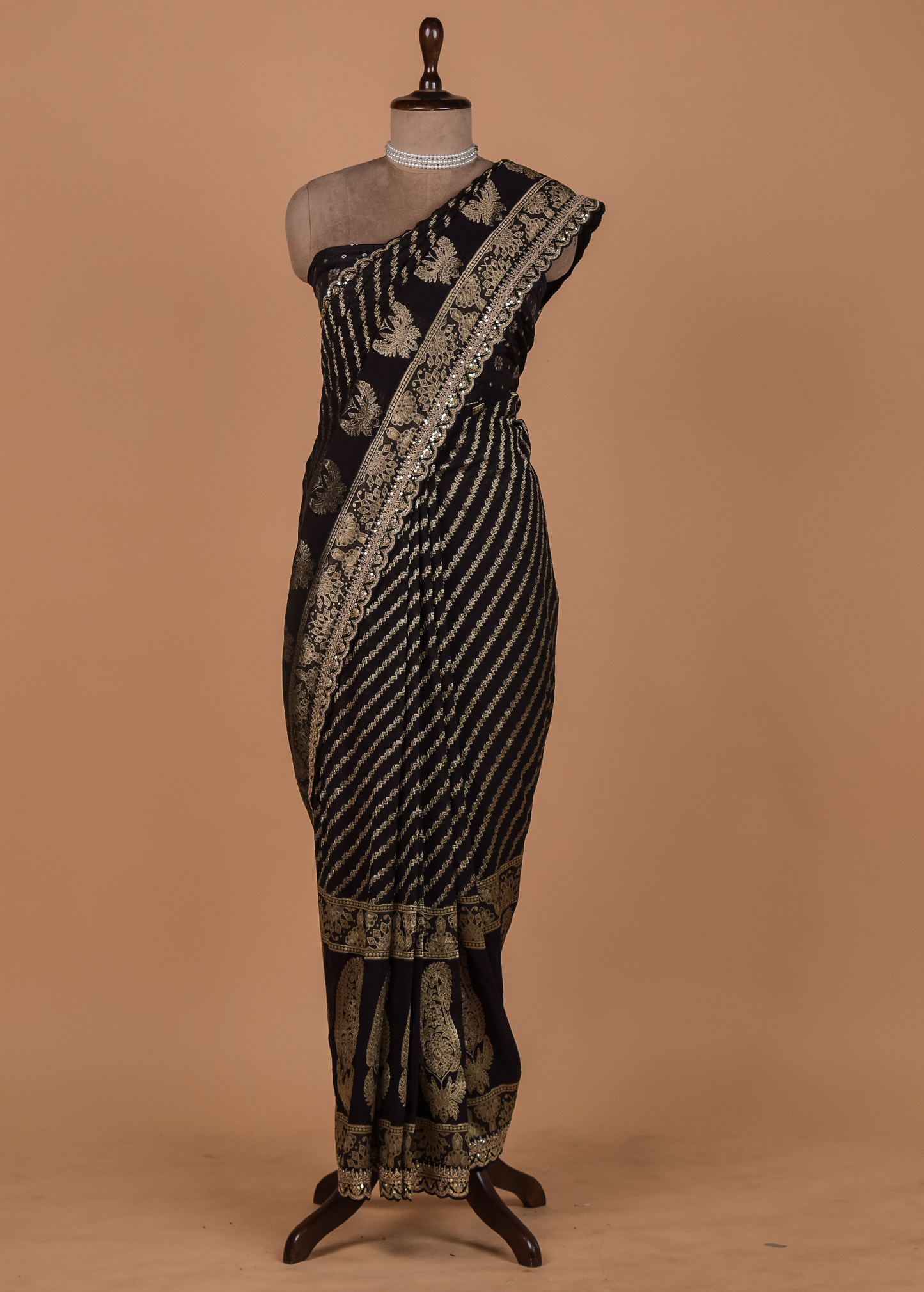 Black Georgette Banarasi Saree
