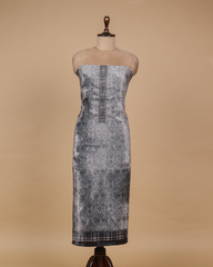 Grey Velvet Dress Material