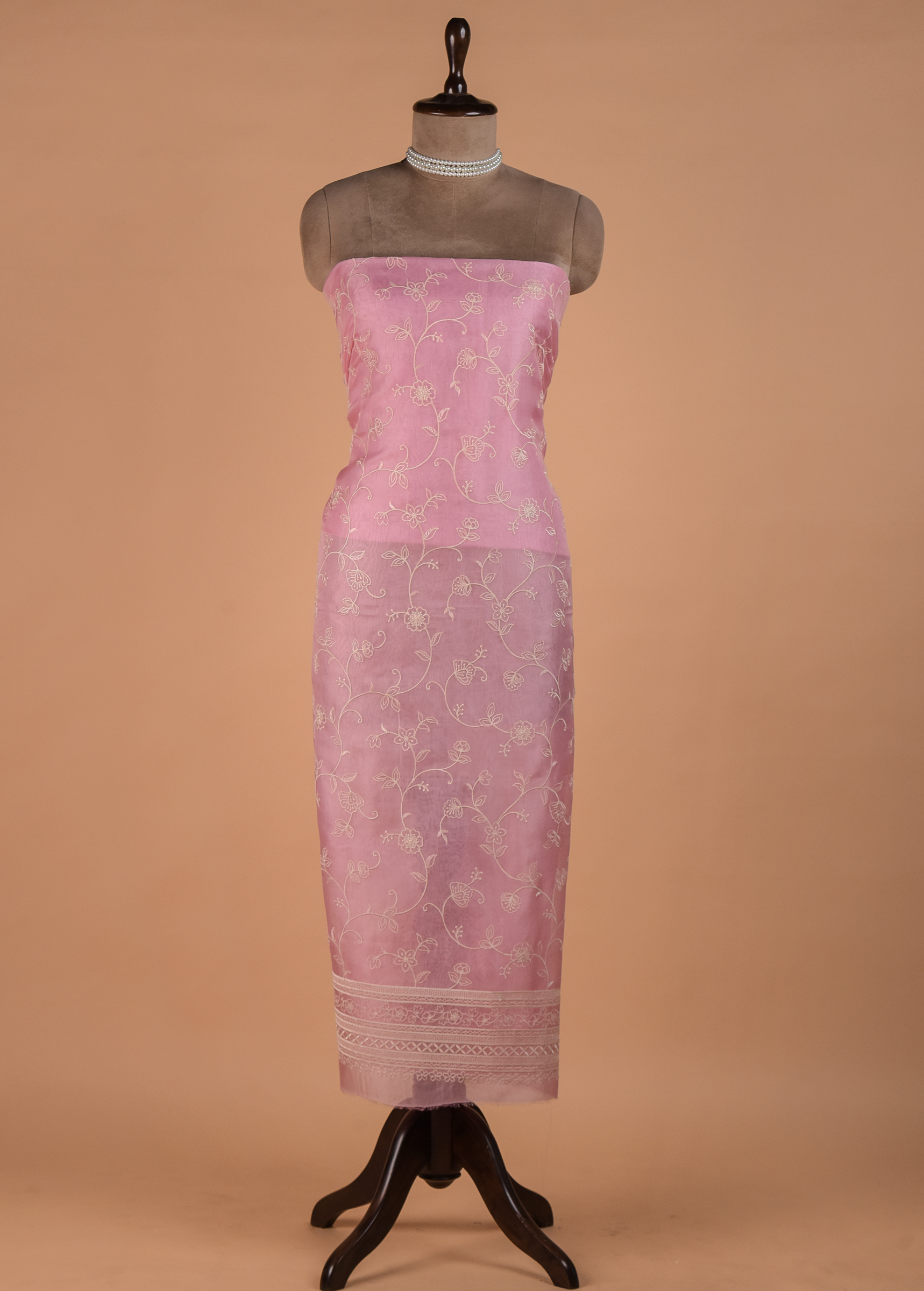 Pink Cotton Dress Material - Image 3 | Greenways Delhi